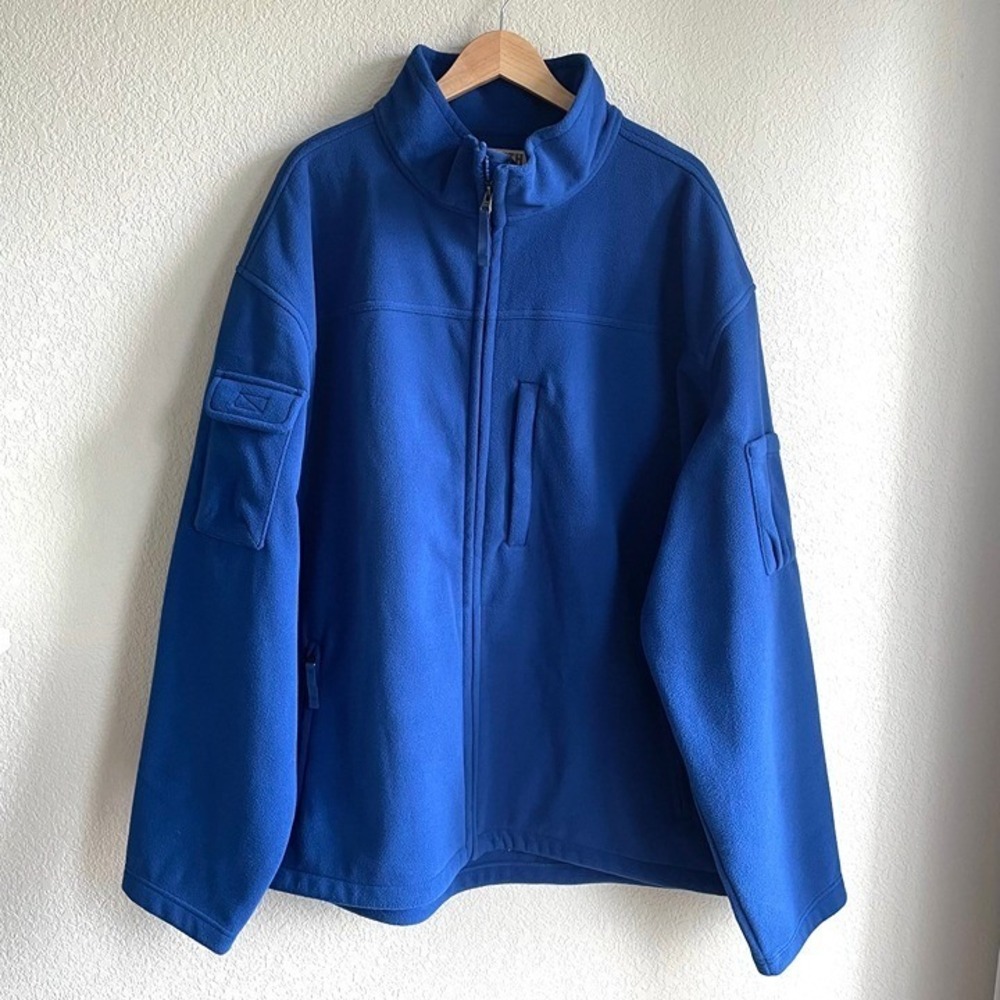 Duluth Trading Jacket Mens 4XL Big and Tall Fleece Full Zip Workwear Royal Blue